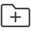 Line, normal, add, new, folder, directory, create, new-folder icon