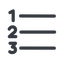 Line, normal, list, editor, ordered, ordered-list, sorted, sorted-list, list-item, checklist icon