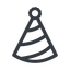 Line, normal, new, party, birthday, hat, new-year, year, party-hat icon