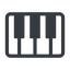 Normal, key, keyboard, music, piano, instrument icon