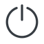 Line, normal, power, on, off, turn-on, turn-off icon