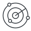 Line, up, normal, gps, place, radar, localisation, radar-alt-thin, radar-alt, sonar icon