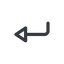 Line, up, normal, sign, confirm, arrow, key, submit, send, return, enter, return-sign icon