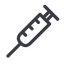 Line, normal, medical, medic, syringe, drug, injection, steroid, clinical icon