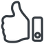 Line, normal, rate, rating, thumb, like, dislike, thumbs, thump-up, thumb-down, hand icon