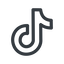 Line, normal, brand, social, network, tiktok, tik, tok, tik-tok icon