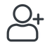 user-plus icon.  icon. Friconix, free collection of beautiful icons.