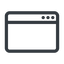 Line, normal, window, application, interface, console, gui icon