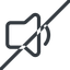Line, down, normal, horizontal, mirror, prohibited, speaker, volume, mute, unmute, music, sound, loudspeaker, volume-1 icon
