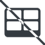 Line, down, normal, prohibited, cell, table, data, grid, row, columns, spreadsheet icon