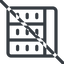 Line, left, normal, horizontal, mirror, prohibited, cell, table, data, grid, row, columns, spreadsheet icon