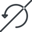 Line, left, normal, arrow, prohibited, reload, refresh, undo, redo, restore icon