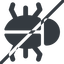 Line, right, normal, prohibited, animal, bug, debug, debugging, insect, bug-solid icon
