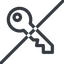 Line, right, normal, prohibited, unlocked, unlock, locked, lock, key, access, security, key-alt icon