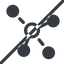 Line, right, normal, network, chart, prohibited, association, affiliate, network-solid, associate, zigbee icon