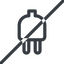 Line, right, normal, prohibited, electricity, plug, charge, charger, electric, electrics, electrical icon