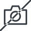 Line, normal, horizontal, mirror, prohibited, camera, photo, picture icon