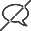 Line, normal, horizontal, mirror, message, prohibited, chat, comment, speech, dialogue, blablabla, bubble, blabla icon