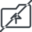 Line, up, normal, horizontal, mirror, prohibited, folder, directory, folders, directories, folder-up icon