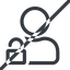 Line, normal, horizontal, mirror, user, man, woman, person, prohibited, unlocked, secure, safe, padlock, unlock, user-unlock icon