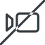 Line, up, normal, horizontal, mirror, youtube, video, prohibited, camera, film, movie, videocamera icon