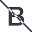 Line, normal, logo, brand, bootstrap, b, letter, prohibited, bootstrap-b icon