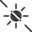 Line, up, normal, star, prohibited, light, brightness, luminosity, intensity, brilliance, lighter, darker, dark, mode, Illumination, sun, shine, flash, ray, brightness-full icon