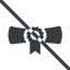 Line, normal, solid, prohibited, university, diploma, degree, college, education, graduated, graduate, diploma-solid icon