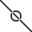 Line, normal, circle, prohibited, dot, round icon