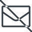 Line, normal, envelope, mail, message, email, prohibited, contact icon