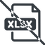Line, normal, prohibited, file, table, data, row, spreadsheet, microsoft, column, excel, xlsx, file-xlsx icon