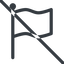 Line, normal, prohibited, flag, signal, moderate, report icon