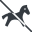 Line, normal, prohibited, horse, riding, sport, animal, horse-solid icon