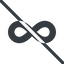 Line, normal, symbol, prohibited, math, mathematics, mathematical, infinity, always, infinite, maths, loop, infinity-solid icon