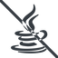 Line, normal, prohibited, cup, programming, oracle, coffe, java icon