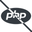 Line, normal, solid, logo, brand, php, hypertext, preprocessor, prohibited, php-logo icon