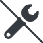 Line, up, normal, prohibited, spanner, wrench, tool, mechanics, mechanical, repair, spanner-alt-solid icon