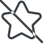 Line, up, normal, star, rate, rating, prohibited, favorite icon