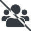 Line, normal, solid, users, group, people, prohibited, team-solid, team, community icon