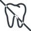 Line, up, normal, solid, cog, prohibited, medical, health, care, medic, clinical, tooth, molar, dental, dentist, stomatology, teeth icon
