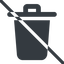 Line, normal, prohibited, trash, bin, delete, garbage, trash-solid icon