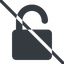Line, normal, prohibited, unlocked, secure, safe, padlock, unlock-solid, unlock icon