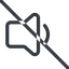 Line, up, normal, prohibited, speaker, volume, mute, unmute, music, sound, loudspeaker, volume-1 icon