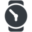Down, normal, solid, horizontal, mirror, time, hour, minute, hours, minutes, watch, watch-solid icon