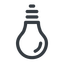 Down, normal, solid, light, bulb, brainstorming, creativity, idea, tip, lamp icon