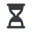 Down, normal, solid, glass, wait, load, loading, waiting, half, clock, hour, hourglass, sandglass, sand, timer, hourglass-half-solid icon