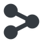 Down, normal, solid, social, network, link, share, sharing, share-solid icon