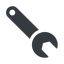 Right, normal, solid, spanner, wrench, tool, mechanics, mechanical, repair, spanner-alt-solid icon