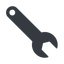 Right, normal, solid, spanner, wrench, tool, mechanics, mechanical, repair, spanner-solid icon