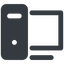 Normal, solid, horizontal, mirror, apple, computer, desktop, mac, pc, computer-desktop, computer-desktop-solid icon